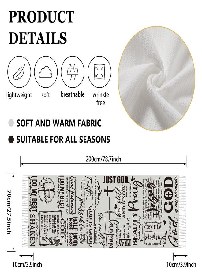 Riletese Prayer Shawls For Women Religious Christian Gifts Grandma Mom Inspirational Bible Pashmina Scarf Wrap - Image 5